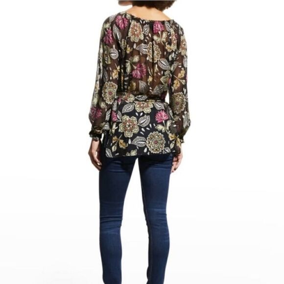 NWT Rag & Bone Sierra Floral Long Sleeve Sheer Blouse  Medium - Picture 10 of 12